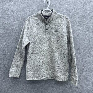 Eddie Bauer Men's Radiator Sweatshirt Fleece Snap Mock Pullover Grey, Size M